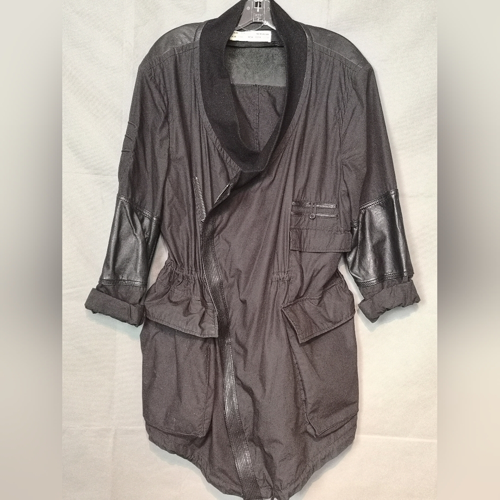 Vintage Yigal Azrouel Gender-Neutral Cotton Leather Utility Jacket